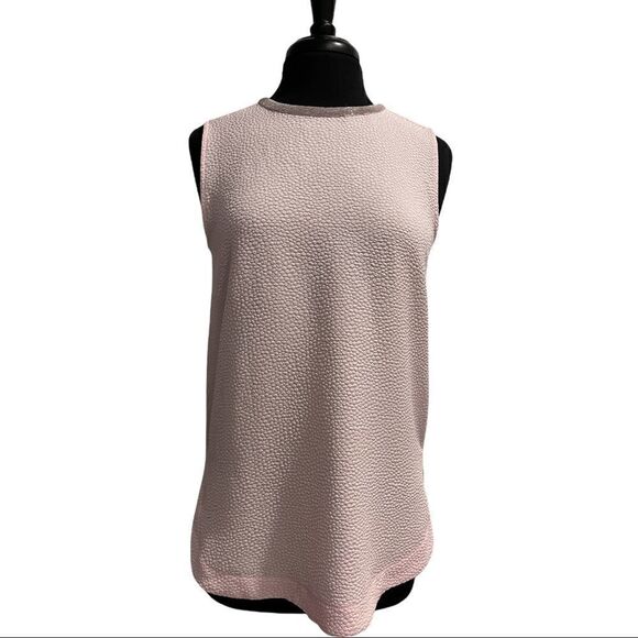 Halogen Light Pink Textured Embellished Neckline Tank Top Sz S - Picture 1 of 14